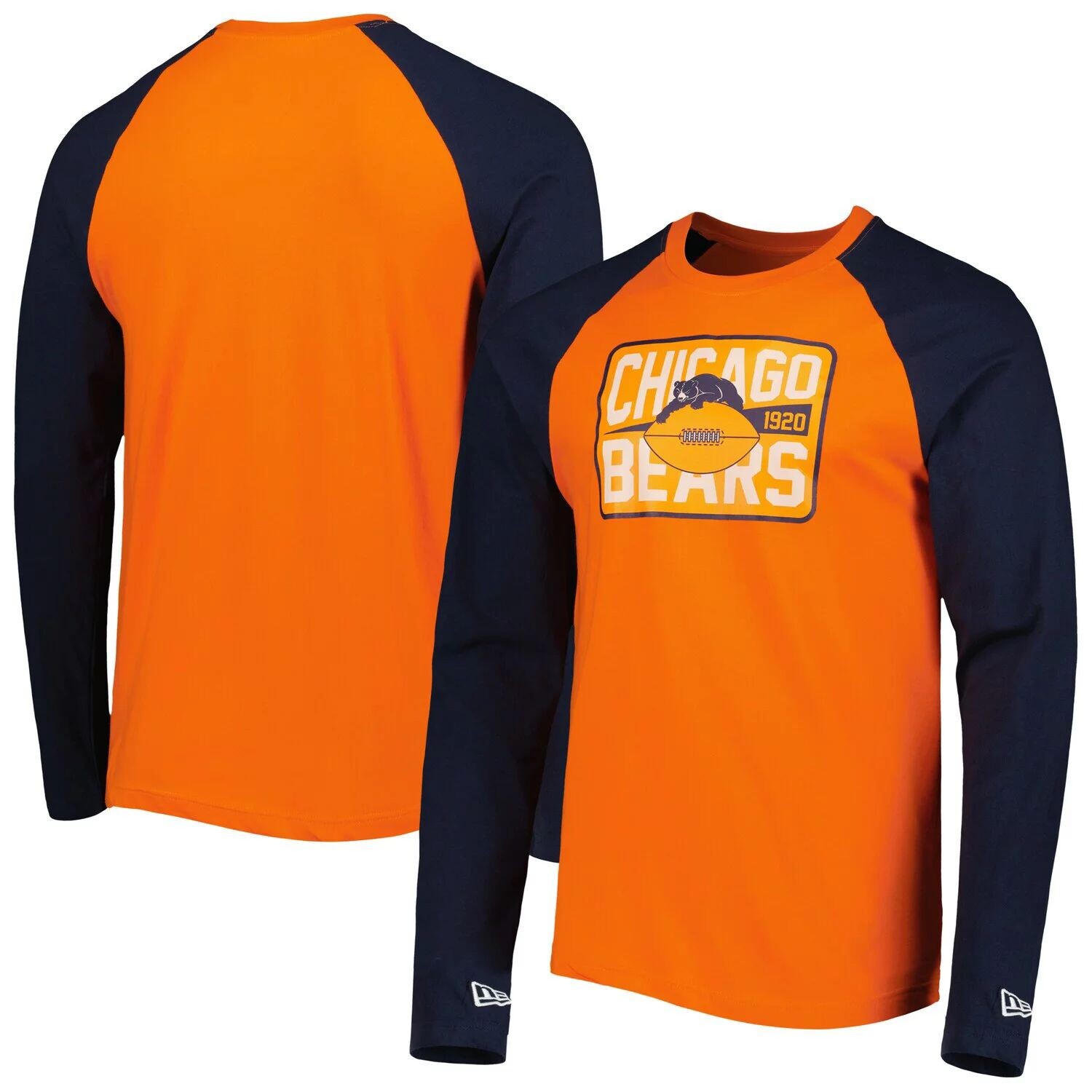 

Мужская оранжевая футболка New Era Chicago Bears с длинным рукавом реглан, Оранжевый, Мужская оранжевая футболка New Era Chicago Bears с длинным рукавом реглан