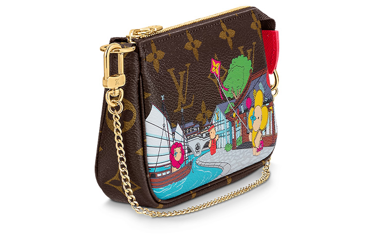 LOUIS VUITTON Pochette Felicie Coated Canvas 3 в 1 клатч, кроссбоди, мини-сумка через плечо для женщин, коричневый — фото 2