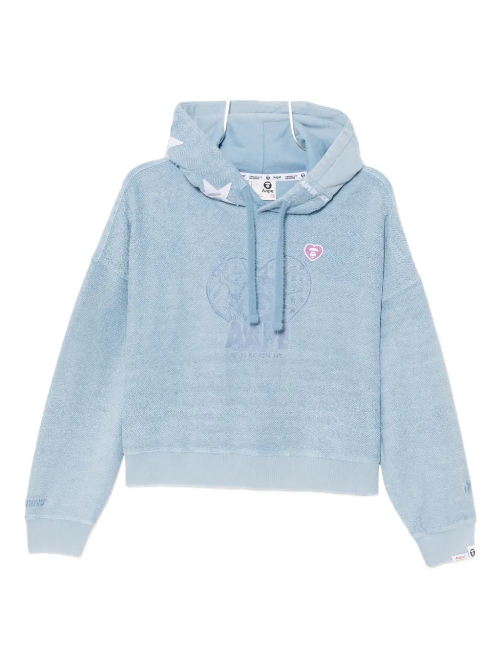 

Худи с вышитым логотипом AAPE BY *A BATHING APE, синий