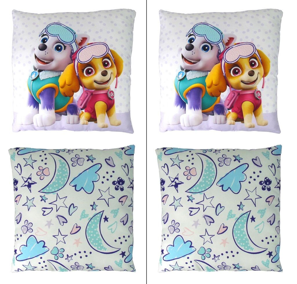 

2 детские подушки Paw Patrol — Sky и Everest — декоративные подушки примерно 30 см x 30 см — STANDARD 100 by equality — оригинальный лицензионный продукт Cerdagroup