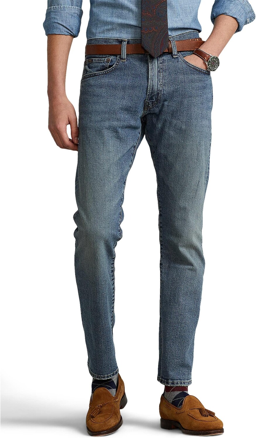 

Джинсы Varick Slim Straight Jeans Polo Ralph Lauren, цвет Dixon Light