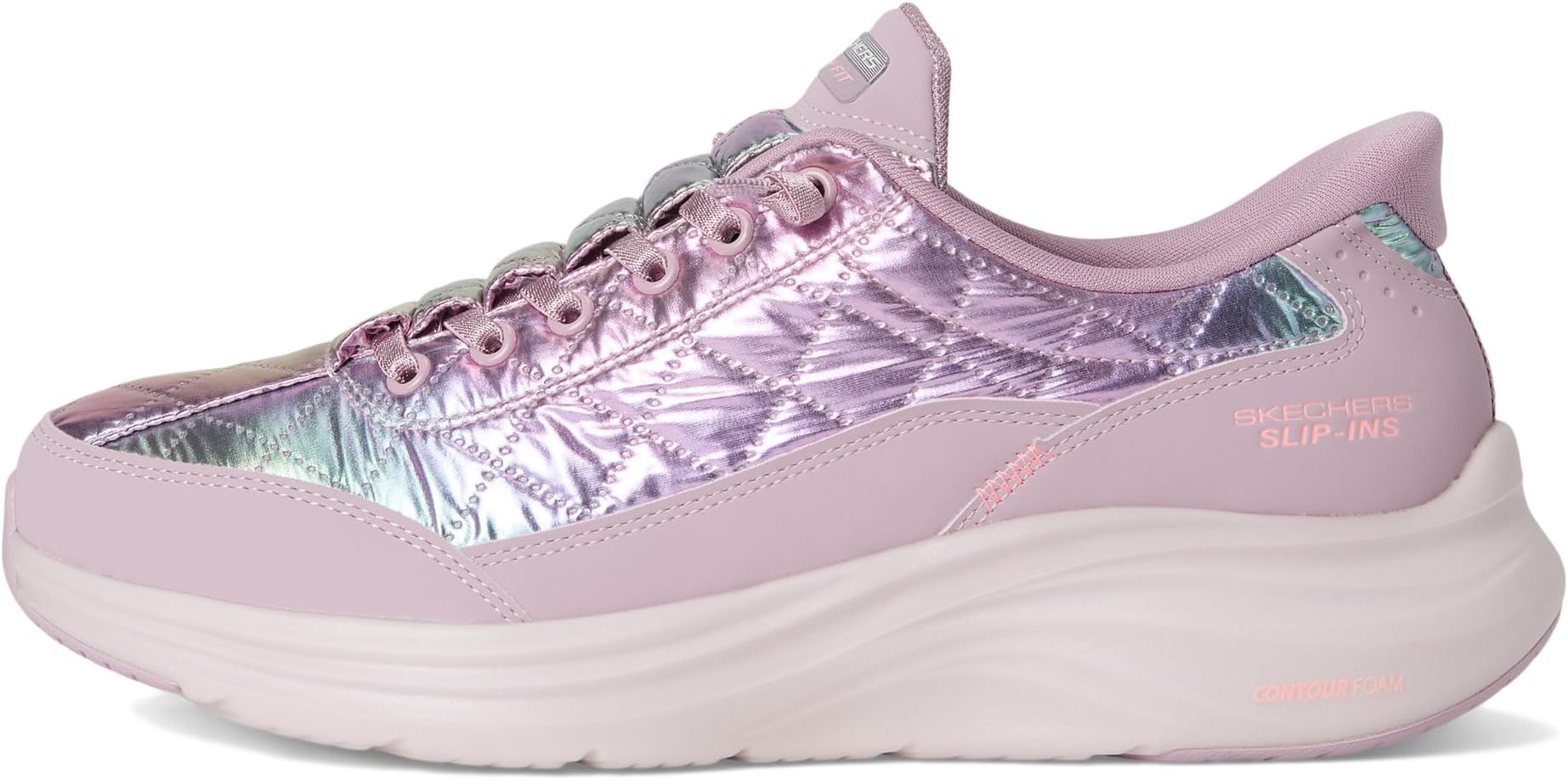 Кроссовки SKECHERS Contour Foam - Cozy Fit Shining Pearl Hands Free Slip-Ins, Lavender Multi — фото 4