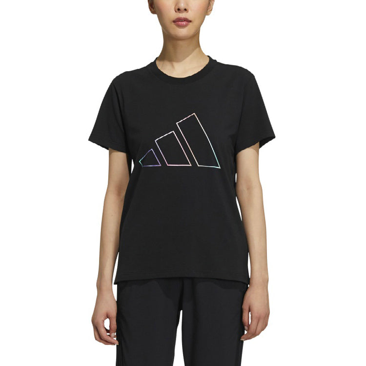 Футболка (WMNS) adidas Fi Mountain Logo Black GP0675 — фото 3