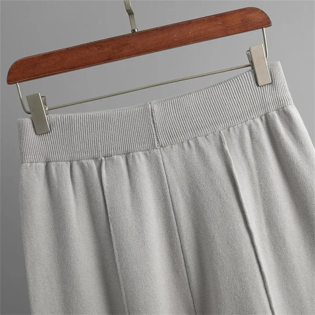 Женский спортивный костюм из вязаного трикотажа, Light Gray — фото 4