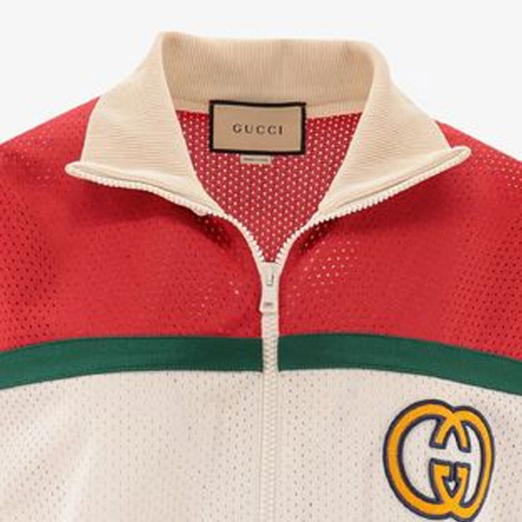 Куртка Gucci Mesh Track Jacket, мультиколор — фото 4