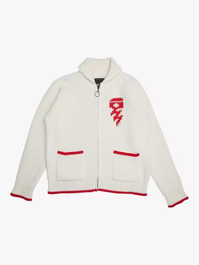 

Кардиган Deus ex Machina Piston Zip Up Wool Blend, цвет dirty white