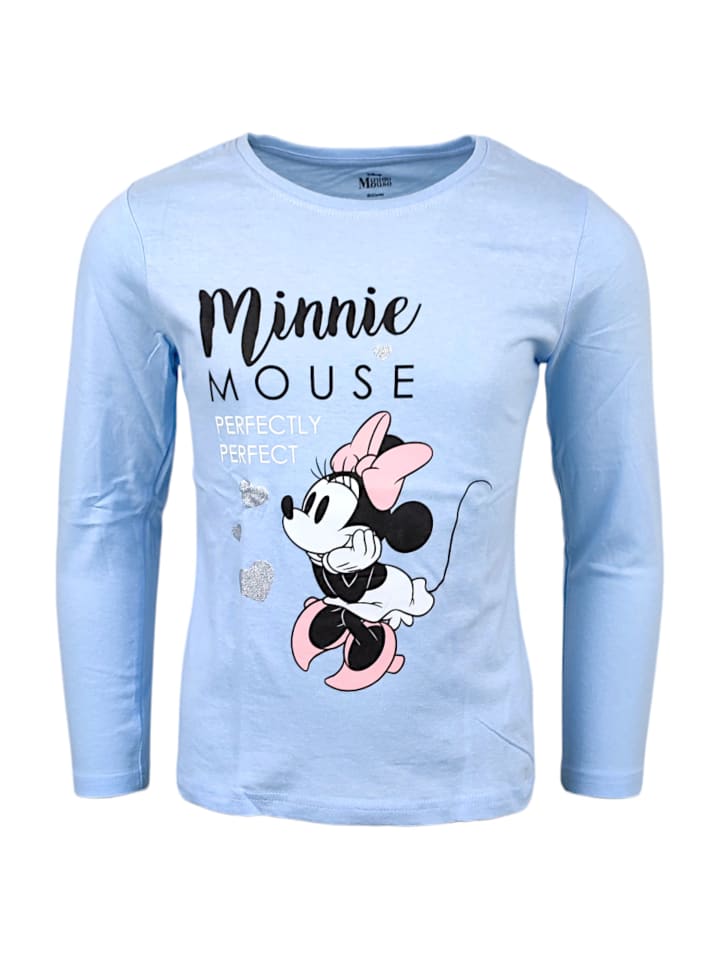 

Рубашка с длинным рукавом Disney Minnie Mouse, светло-синий