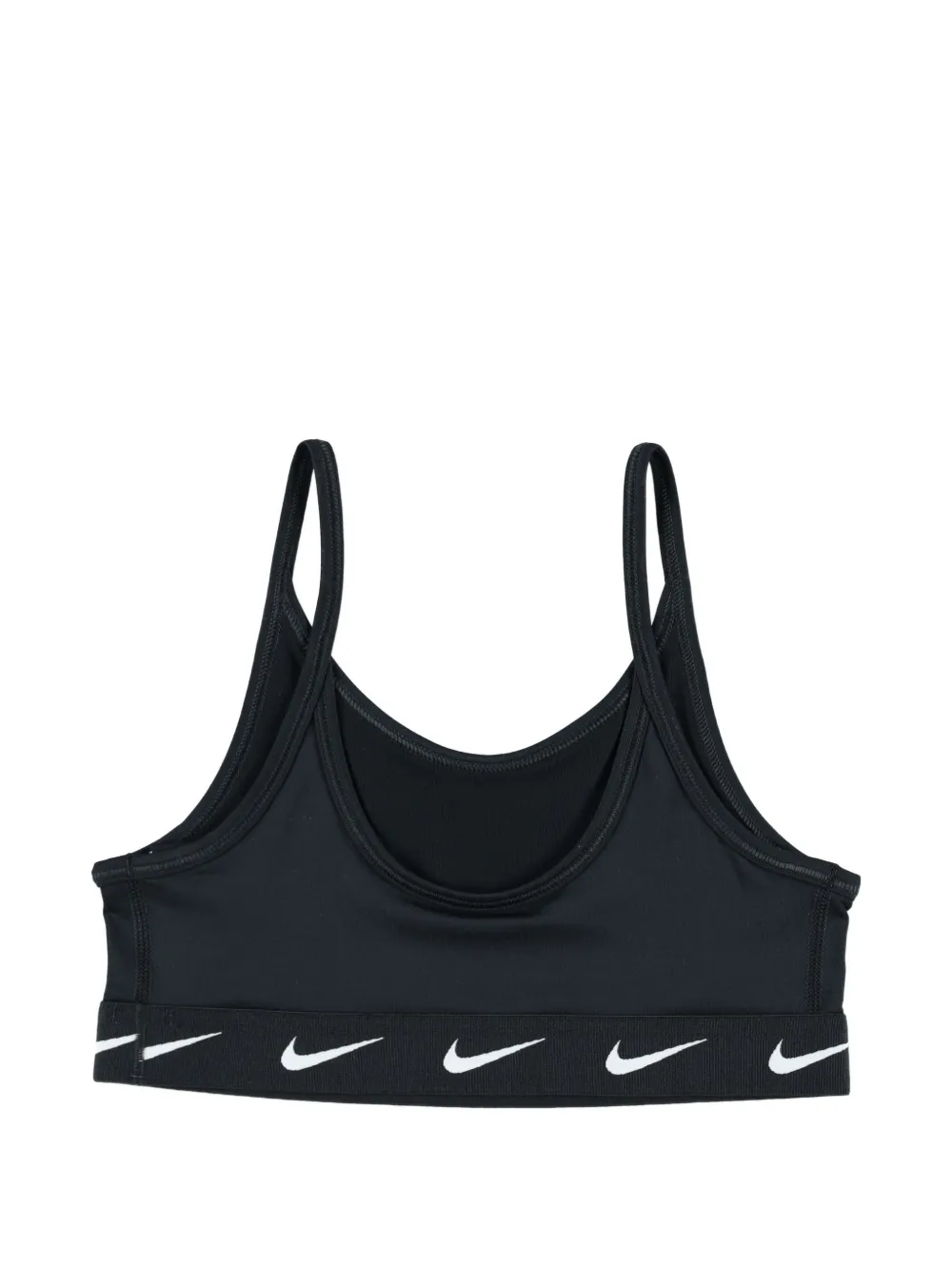 Спортивный бюстгальтер с логотипной лентой Nike Kids, черный — фото 2