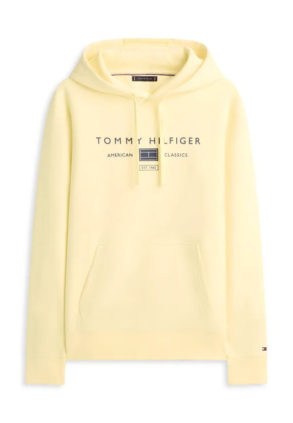 Худи с капюшоном и завязками из махровой ткани с логотипом Tommy Hilfiger, Citronella — фото 4