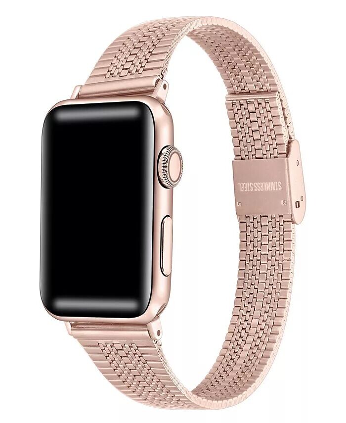 

Двухцветный ремешок унисекс Eliza из нержавеющей стали для Apple Watch, размер — 42 мм, 44 мм, 45 мм, 49 мм Posh Tech, розовый