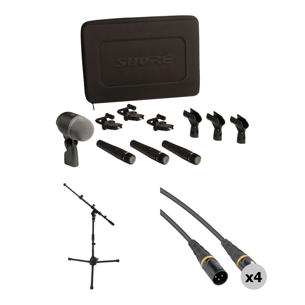 

Динамический микрофон Shure DMK57-52 Drum Mic Kit for Live Settings with Stand and 4