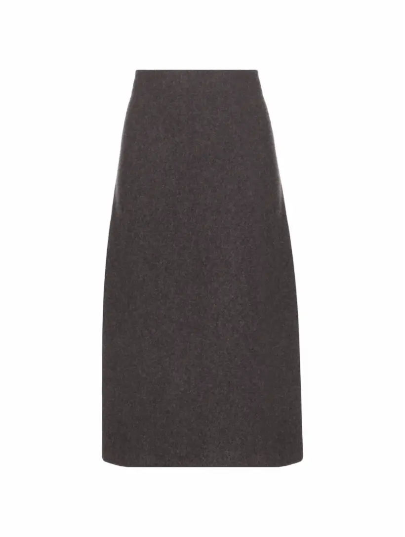 

Шерстяная юбка миди Jil Sander, серый
