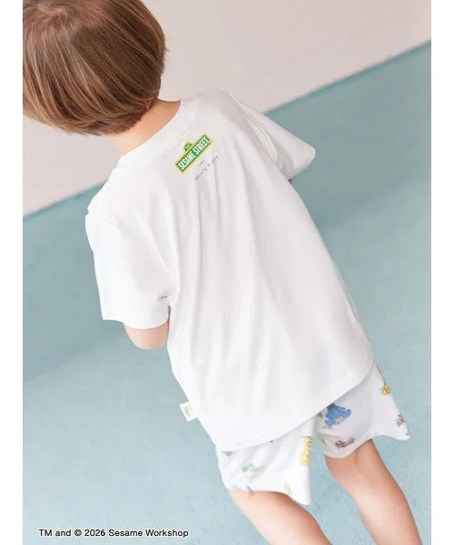 Футболка с принтом Sesame Street Gelato Pique Kids офф-белый — фото 4