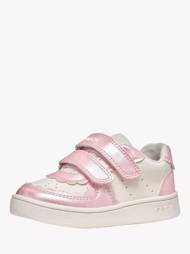 Детские кроссовки Baby Eclyper Pearlescent, белые/темно-розовые Geox — фото 2