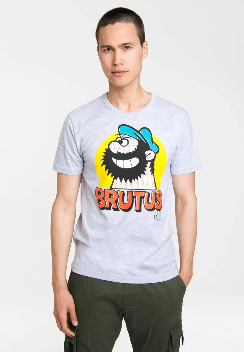 

Logoshirt Футболка "Брут" с качественной трафаретной печатью, серый