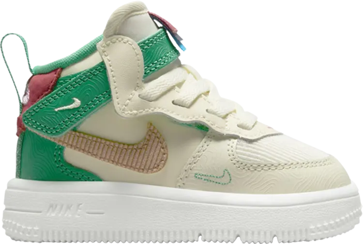 

Кроссовки Air Force 1 Mid EasyOn SE GS 'Coconut Milk Stadium Green', кремовый