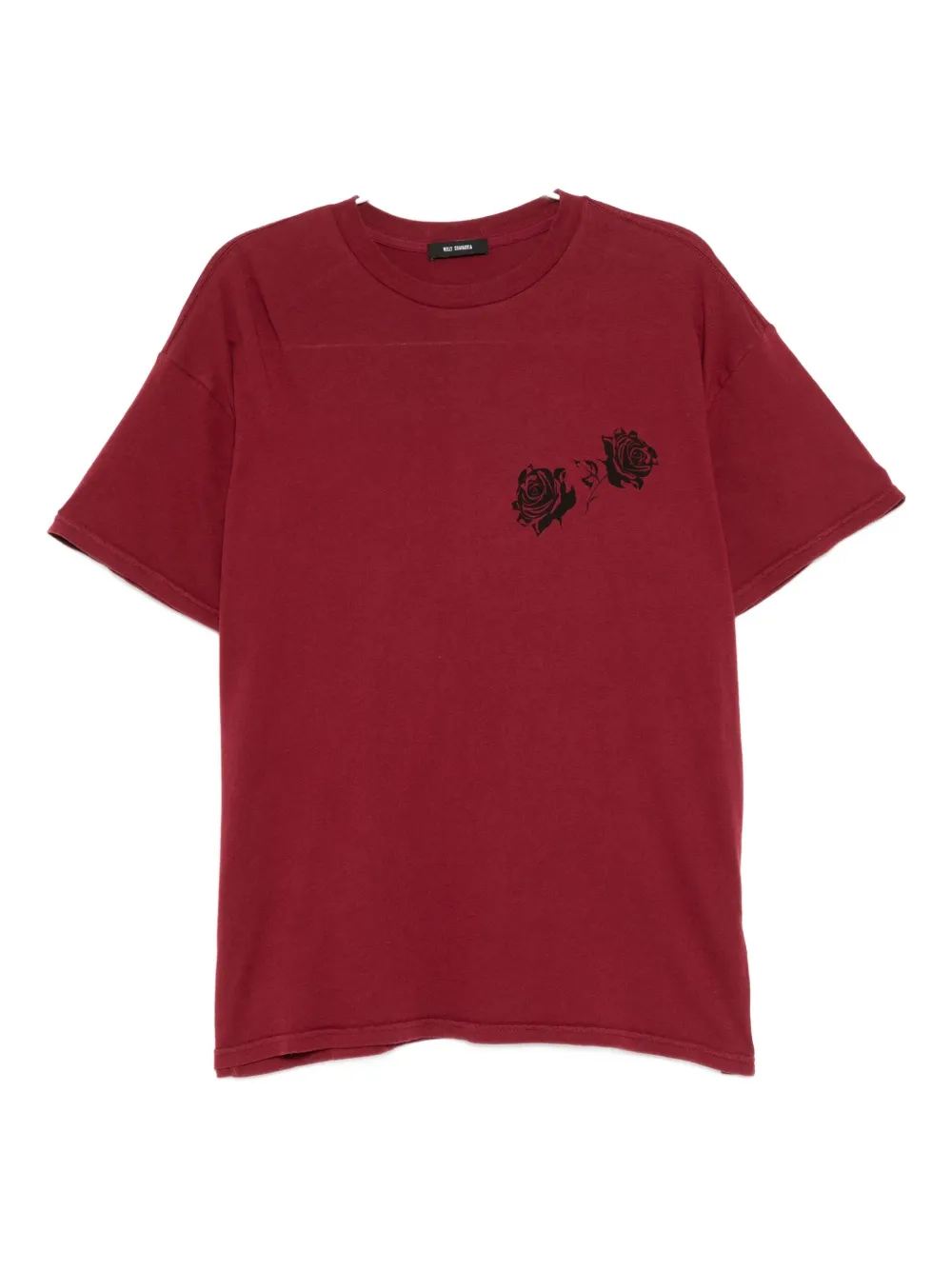 

Футболка с принтом роз Willy Chavarria, красный