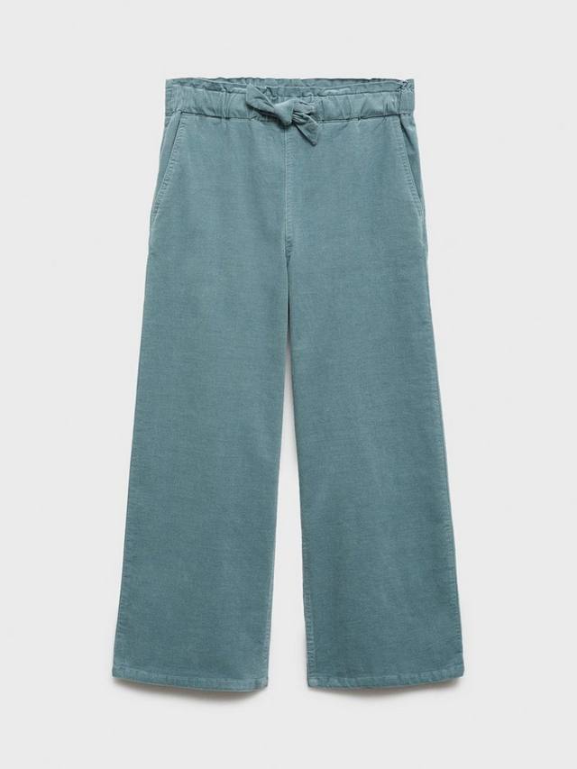 Детские брюки Mafalda с широкими штанинами из вельвета Mango, Green — фото 2