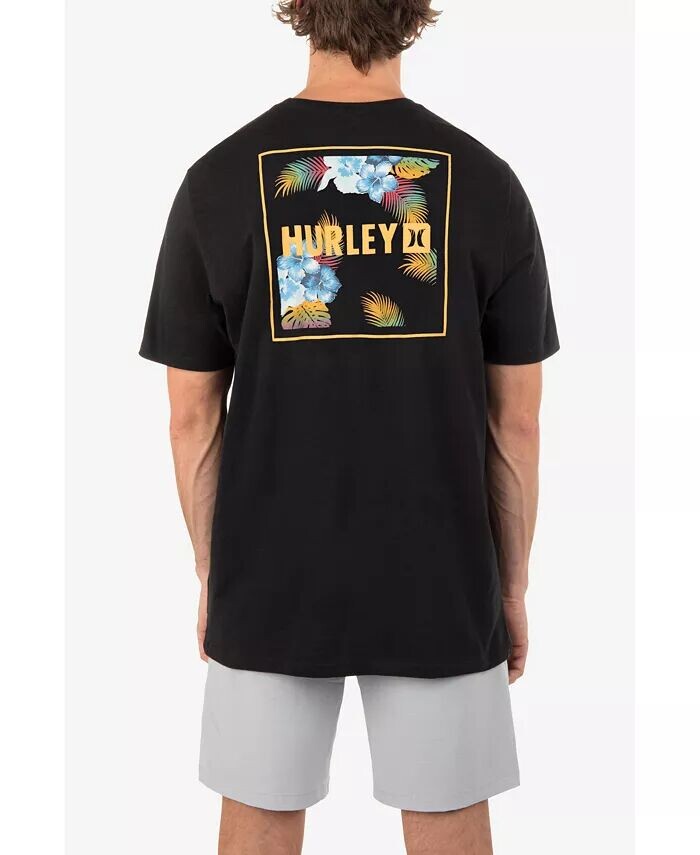 

Мужская повседневная футболка Four Corners с короткими рукавами Hurley, черный