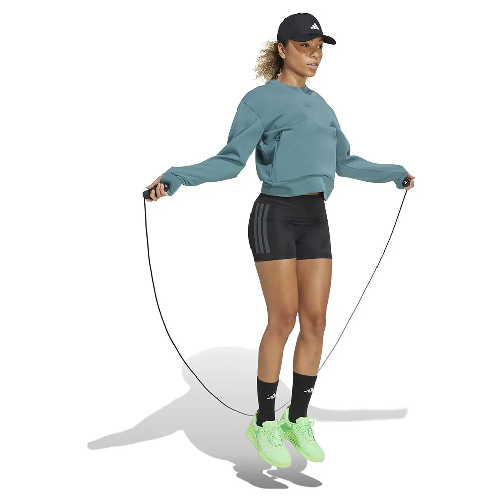 Толстовка спортивная adidas Designed For Training Warm-Up Crewneck, синий — фото 3