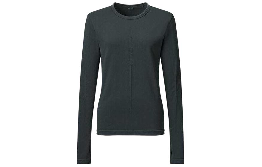 

Женская футболка с заниженной линией плеч, коллекция U SS24, темно-серая UNIQLO, темно-серый