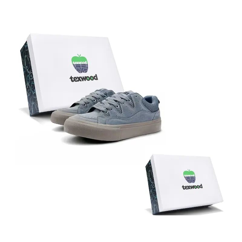 

TEXWOOD Низкие скейтбордские кроссовки мужские Box серо-голубые, цвет Gray Blue