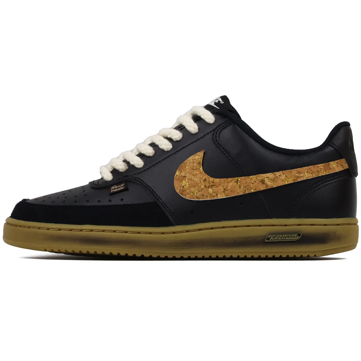 Кроссовки для скейтбординга мужские Court Vision Slip Resistant Abrasion Resistant Low top Nike, черный коричневый — фото 3