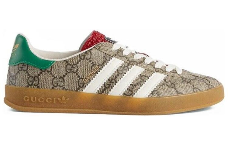 Кроссовки женские Gucci Gazelle, бежевый — фото 2
