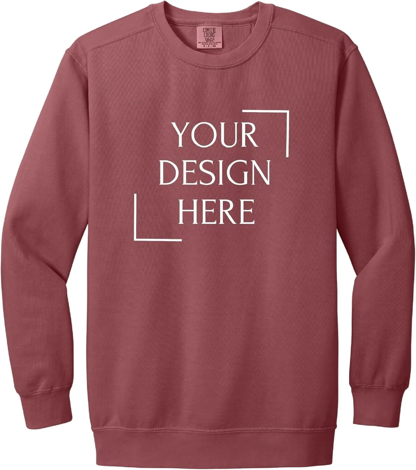 

Комфортный свитшот Comfort Colors с принтом спереди и сзади Square Outfitters