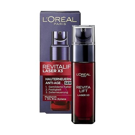 

Revitalift Laser X3 Сыворотка против старения для ухода за лицом с тройным действием и гиалуроновой кислотой 30 мл, L'Oreal
