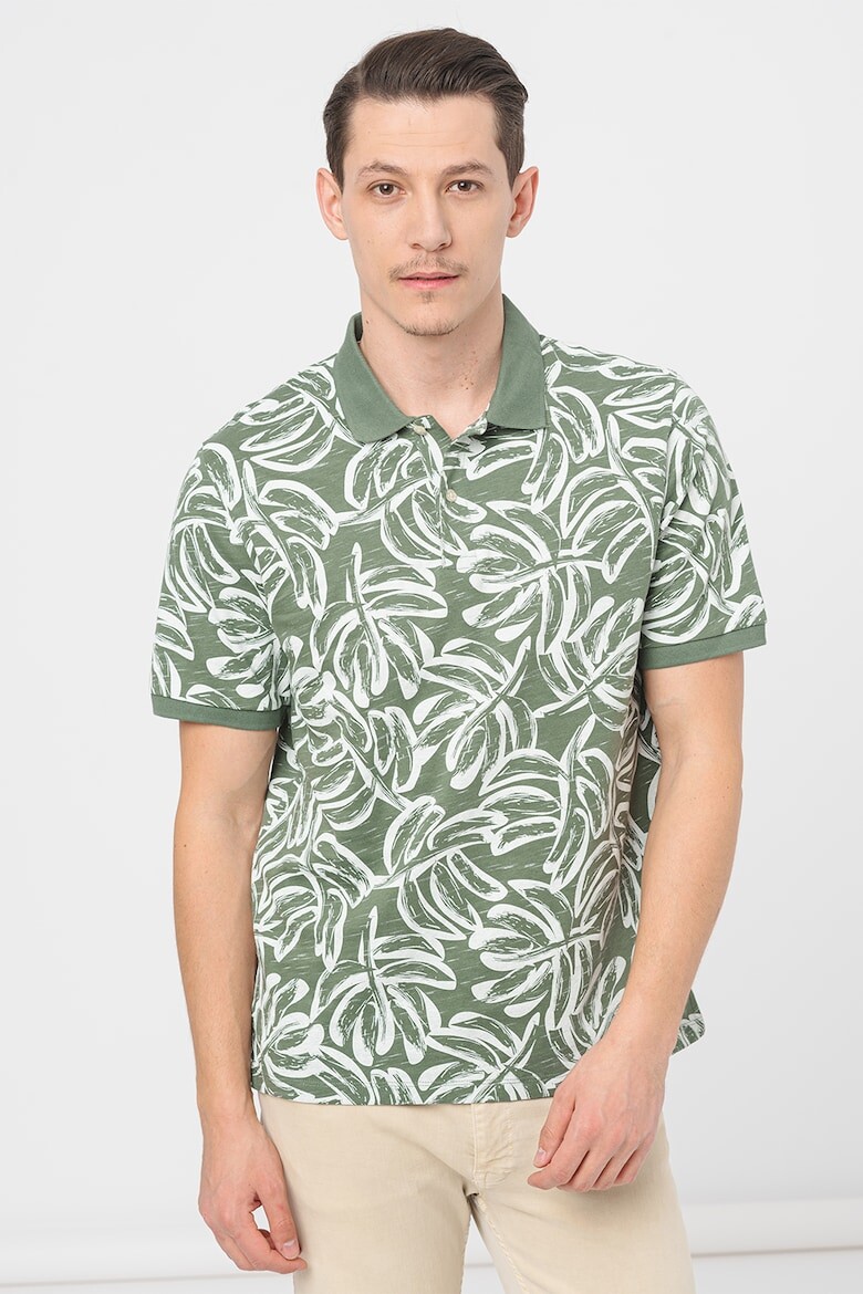

Футболка с воротником и принтом Jack & Jones, белый