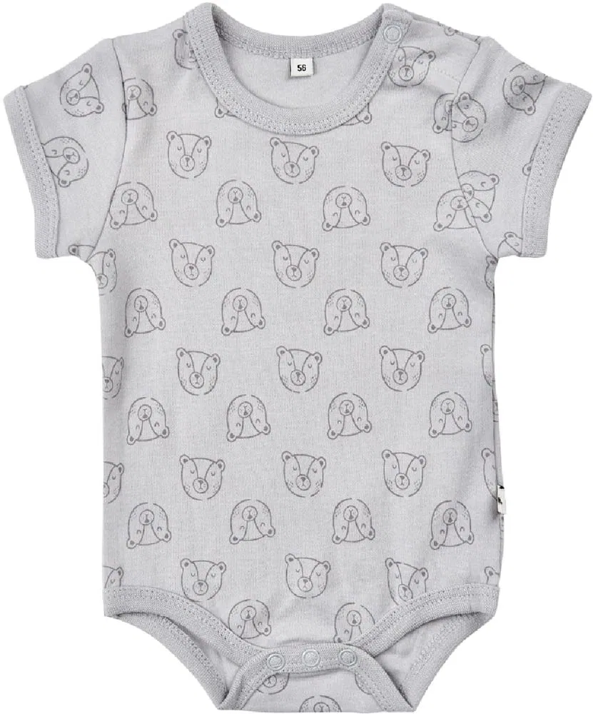 Боди для мальчиков с принтом Pippi Babywear, серый