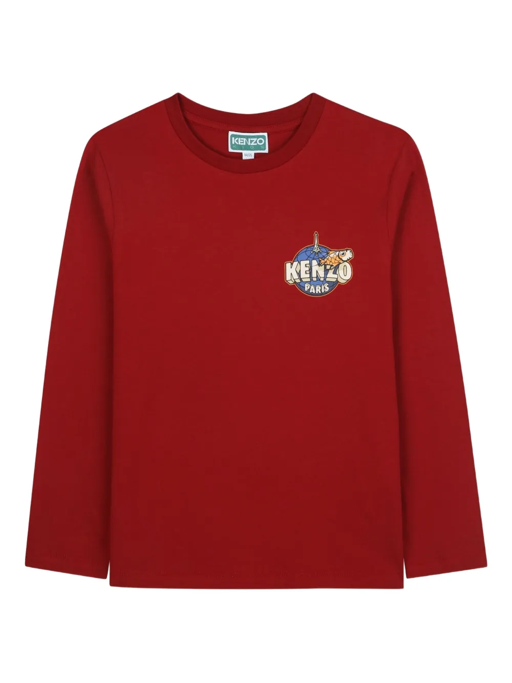 

Лонгслив с логотипом Kenzo Kids, красный
