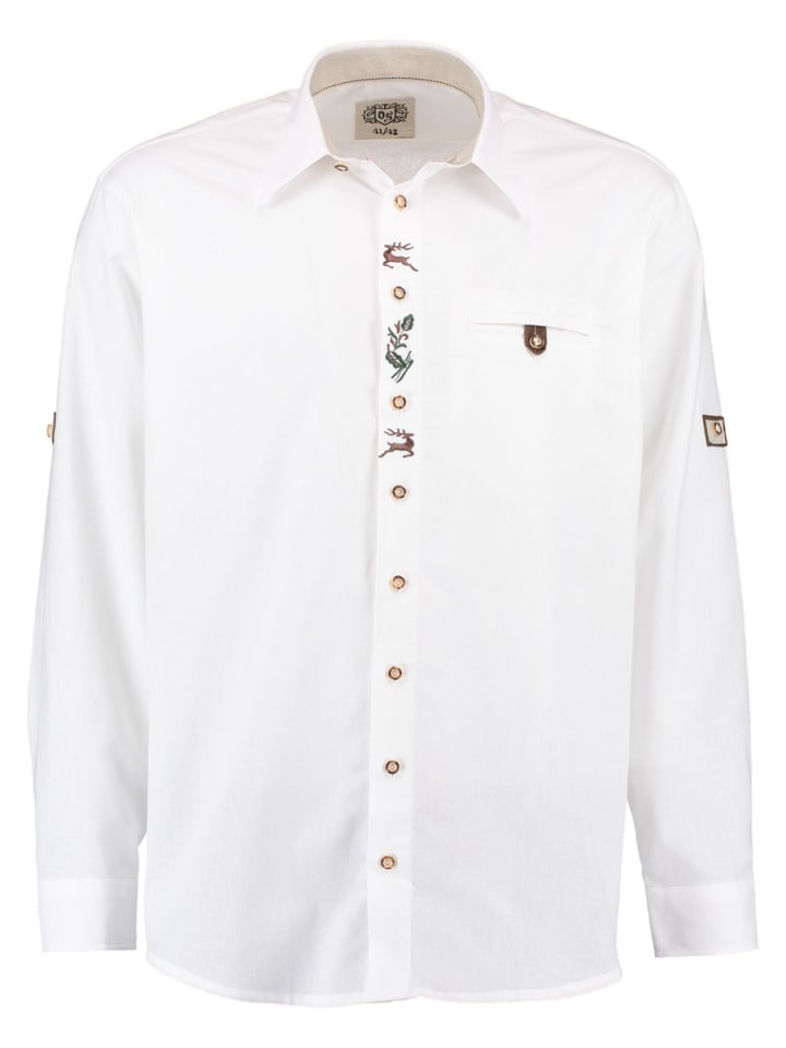 

Традиционная рубашка бабузи белого цвета OS-Trachten