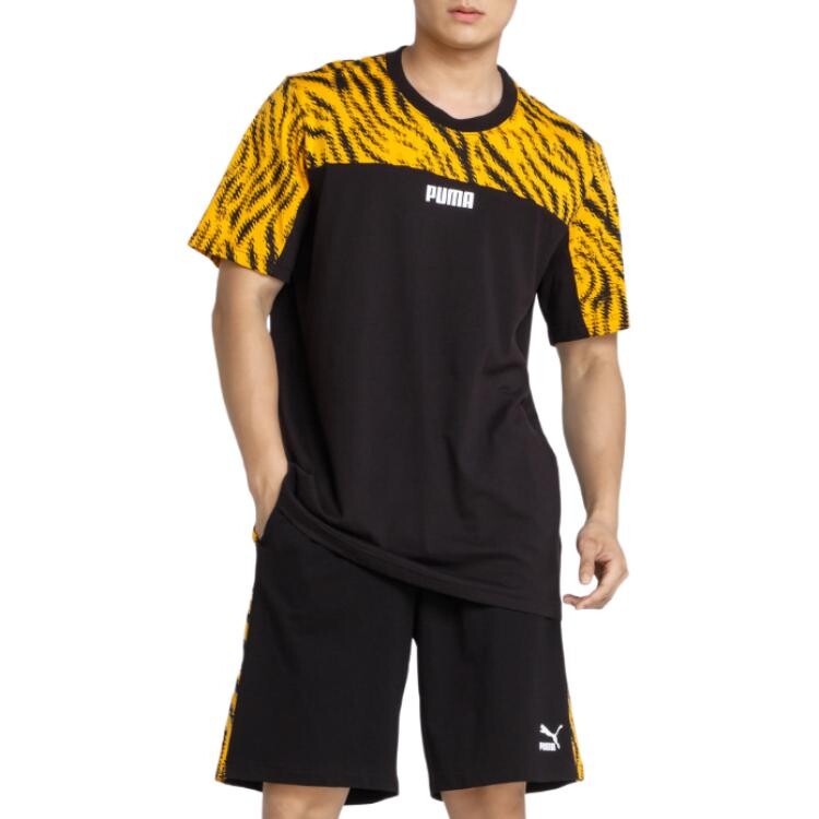 

Футболка мужская черная/желтая Puma, черный/желтый