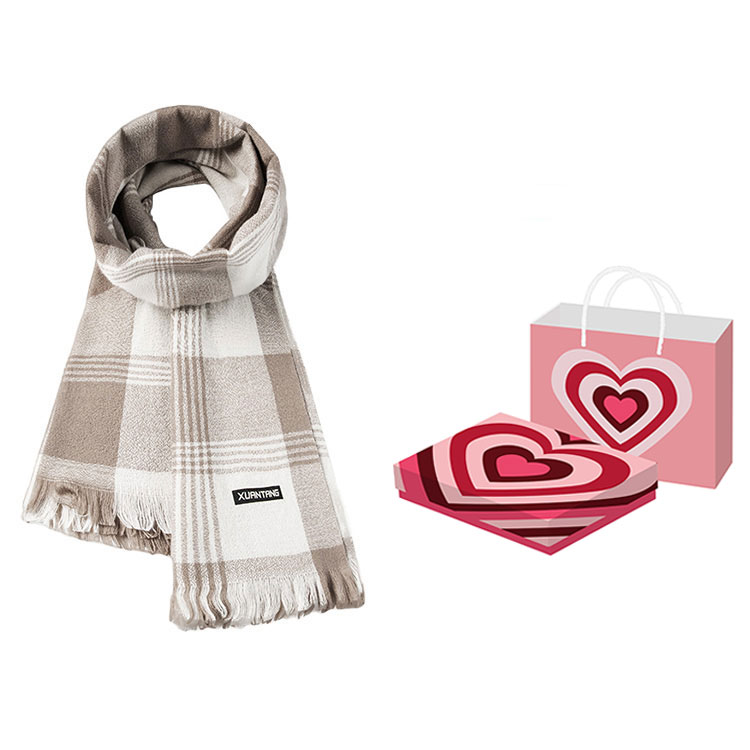 

Вязаный шарф унисекс, Khaki, Heart Box