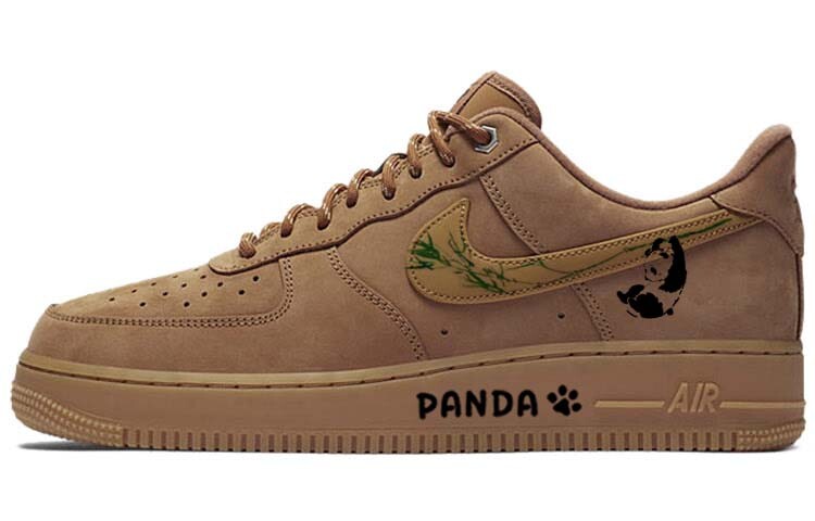 Кастомизированные кроссовки Nike Air Force 1 Unisex, темно-коричневый