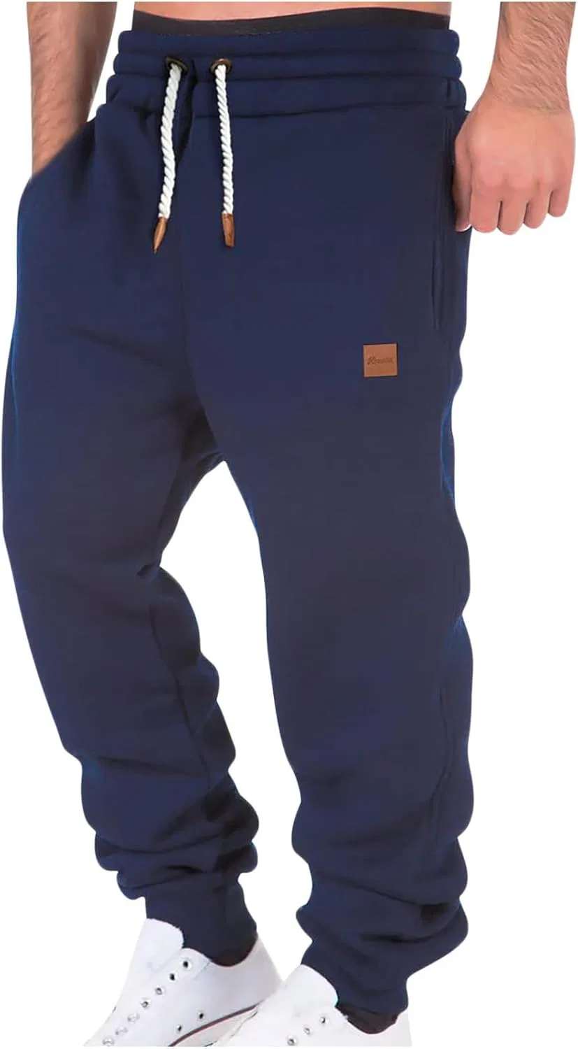 Мужские спортивные брюки с карманами, Generic, A01_dark Blue