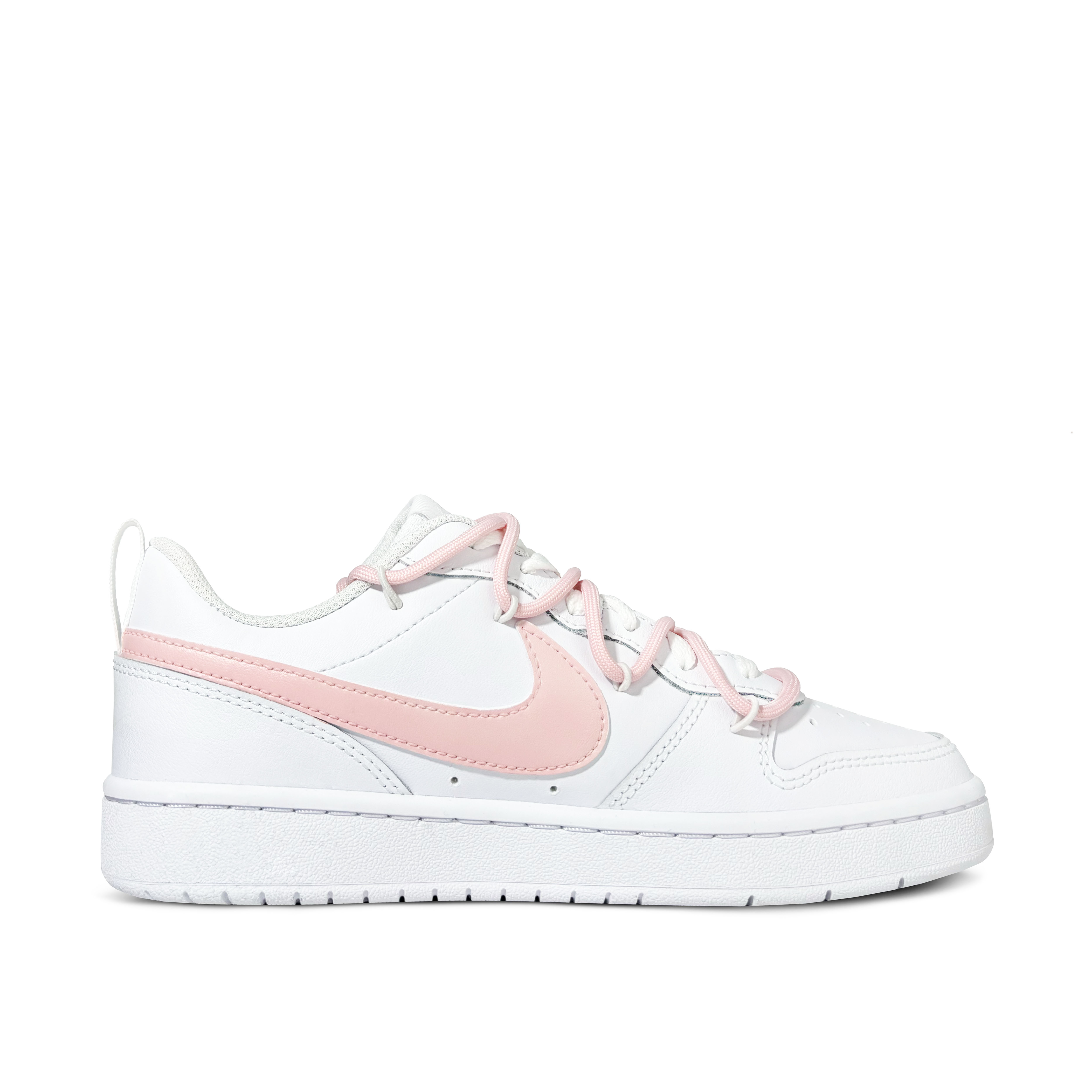 Nike Детские кроссовки для скейтбординга Court Borough Low 2 с низким верхом, белые, для подростков — фото 2