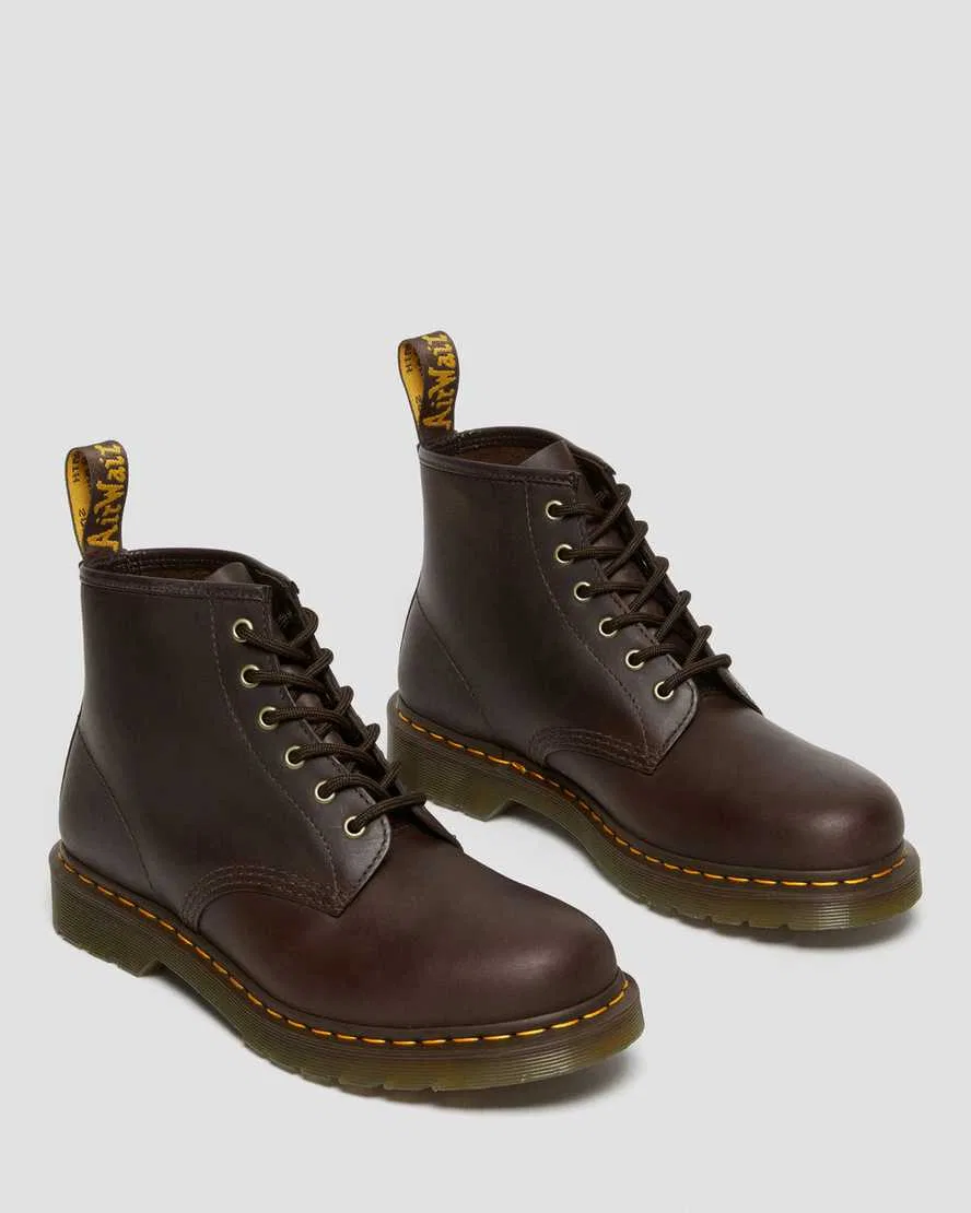 101 Кожаные ботильоны Crazy Horse Dr Martens, коричневый — фото 4