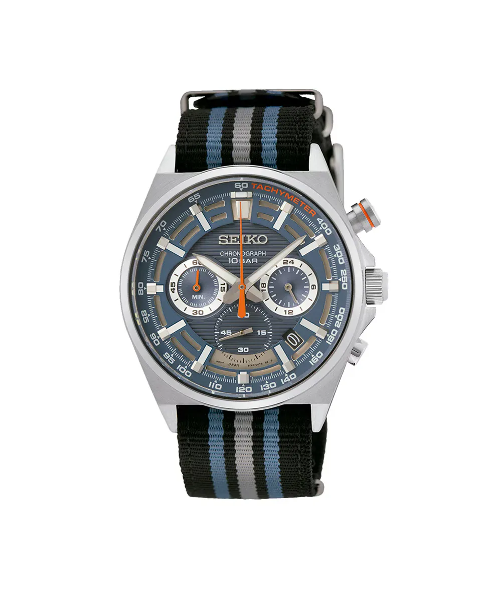 

Neo Sports SSB409P1 мужские нейлоновые часы с черным ремешком Seiko, черный