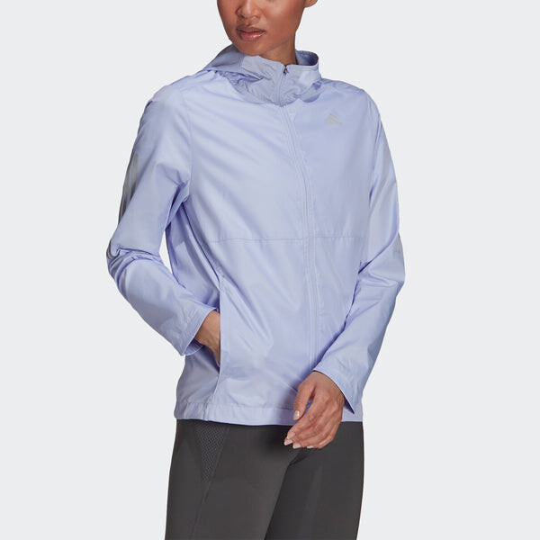 Куртка (WMNS) adidas Own The Run Jkt Sports Jacket Purple, фиолетовый — фото 2