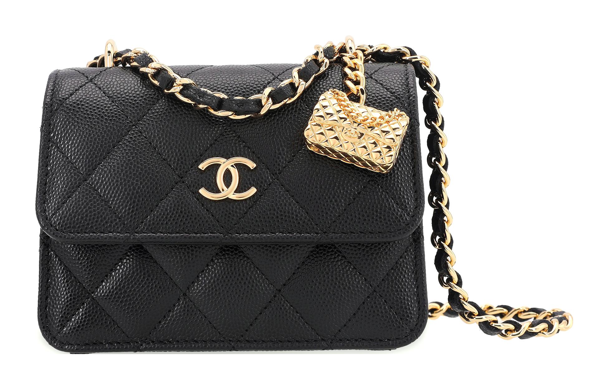 

CHANEL Сумка кроссбоди из телячьей кожи с тиснением под личи