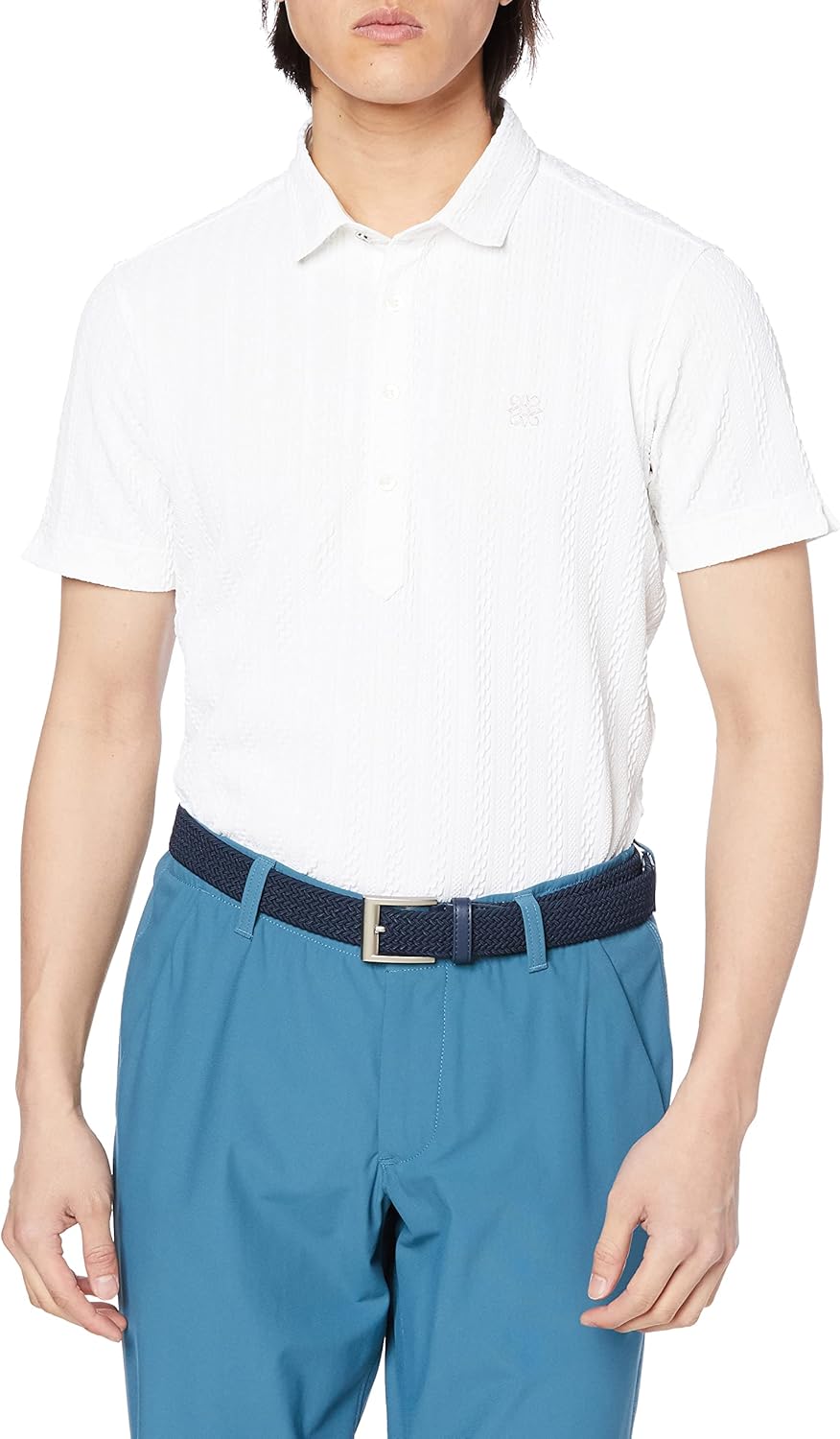 

Мужская поло-рубашка с коротким рукавом St. Andrews (сетчатый жаккард) / для гольфа / 042-3160301, белый