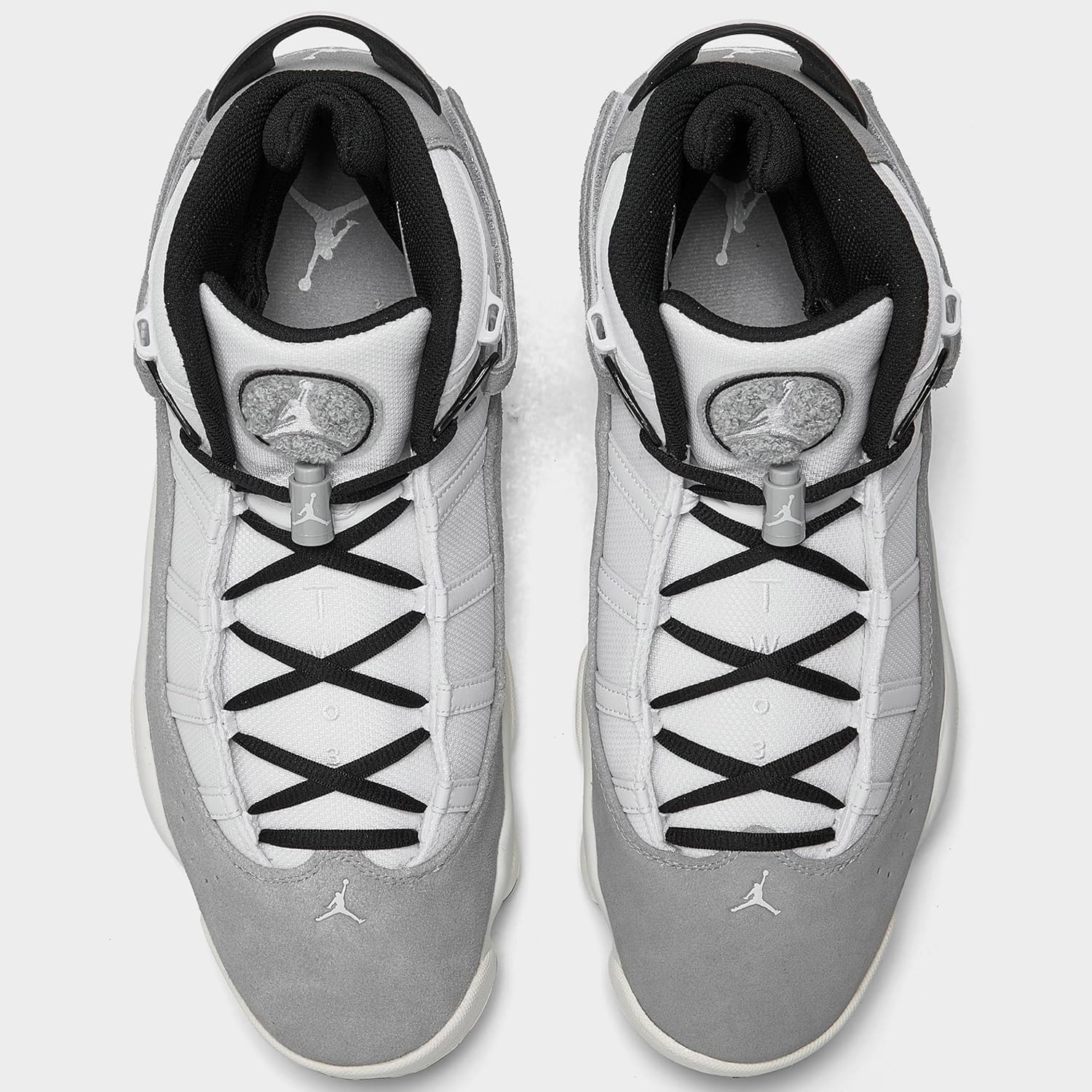Мужские кроссовки Nike Air Jordan 6 Rings, белый/белый/серый/светло-серый — фото 2