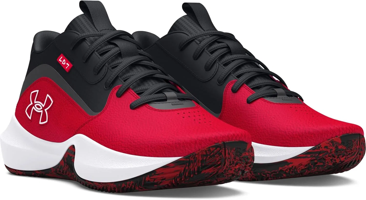 Баскетбольные кроссовки Under Armour GS Lockdown 7 (европейская версия), Red / Black — фото 3