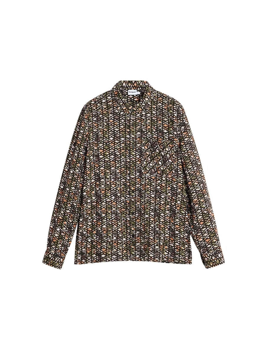 

Рубашка на пуговицах классического кроя Desigual, хаки