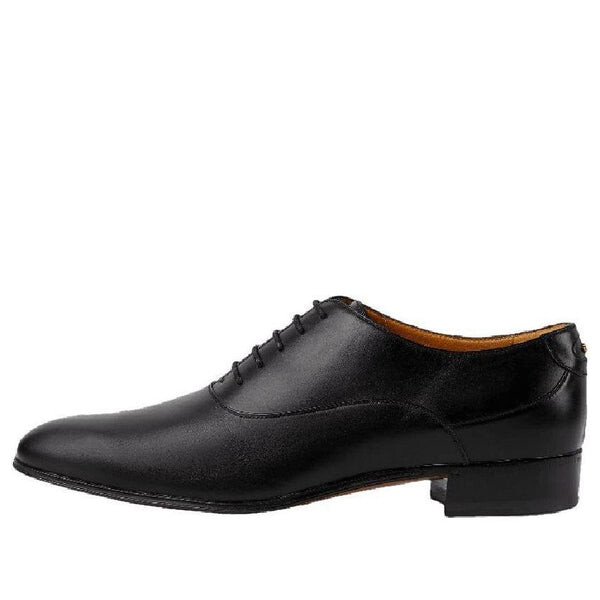 

Кроссовки lace-up shoe with double g 'black leather' Gucci, черный