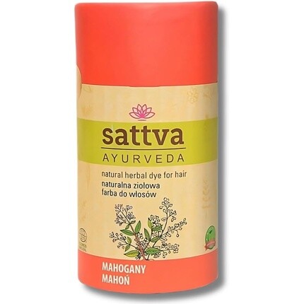 

Натуральный цвет волос красного дерева с двойной порцией хны Саттва Красный цвет волос для аллергиков Органический растительный цвет волос Объем и блеск Sattva Ayurveda