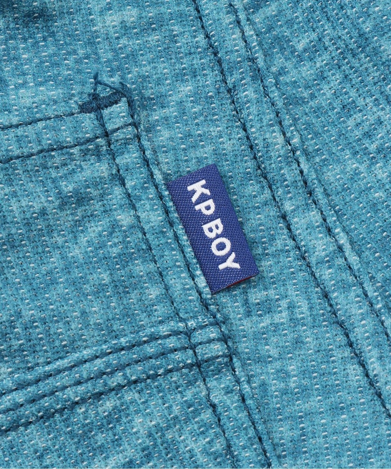Джинсовые брюки с принтом из сухой сетки KP, Blue